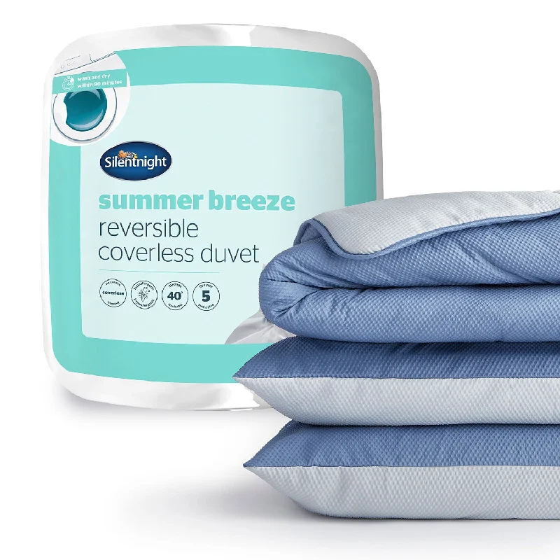 Weekend Flash Markdown Silentnight Grey and Blue 2.5 Tog Coverless Duvet And Pillowcase Set