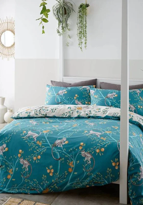 Exclusive Pricing Catherine Lansfield Tropical Monkey Duvet Set, Green