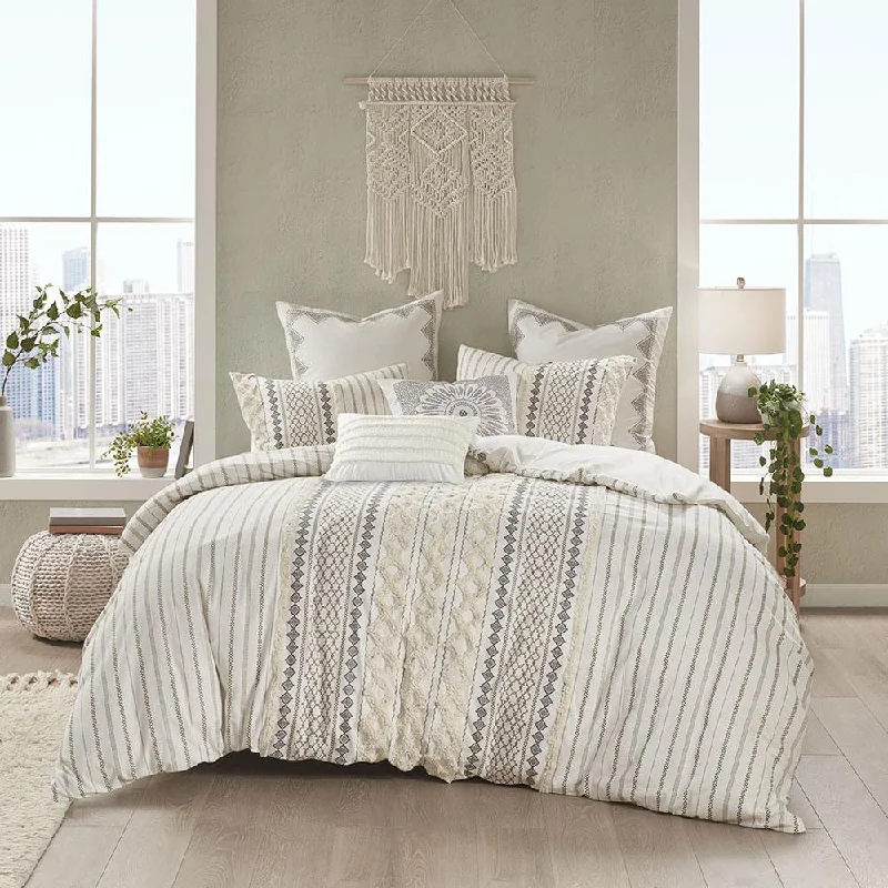 Offer Ending Soon 100% Cotton Imani Duvet Cover Mini Set -3 pcs. (Full/Queen)