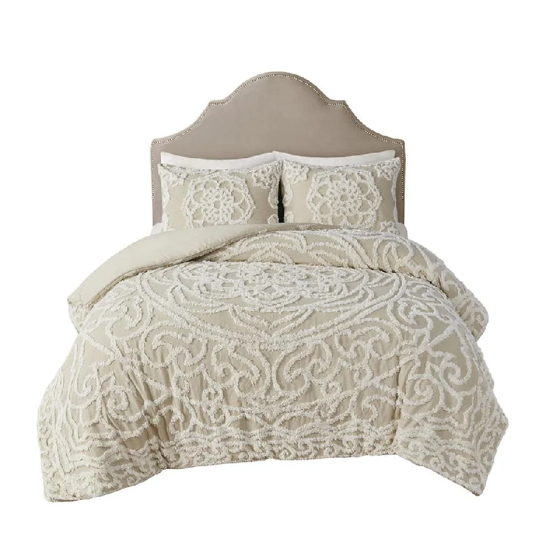 The Big Clearance 100% Cotton Tufted Laetitia Duvet Cover Set -3 pcs. (Full/Queen) The Big Clearance 100% Cotton Tufted Laetitia Duvet Cover Set -3 pcs. (Full/Queen)