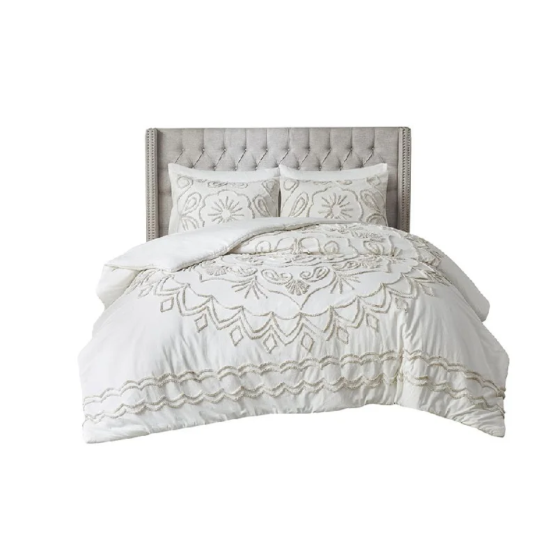 Weekend Special Offers 100% Cotton Violette Tufted Duvet Cover Set -3 pcs (King/Cal King) Weekend Special Offers 100% Cotton Violette Tufted Duvet Cover Set -3 pcs (King/Cal King)