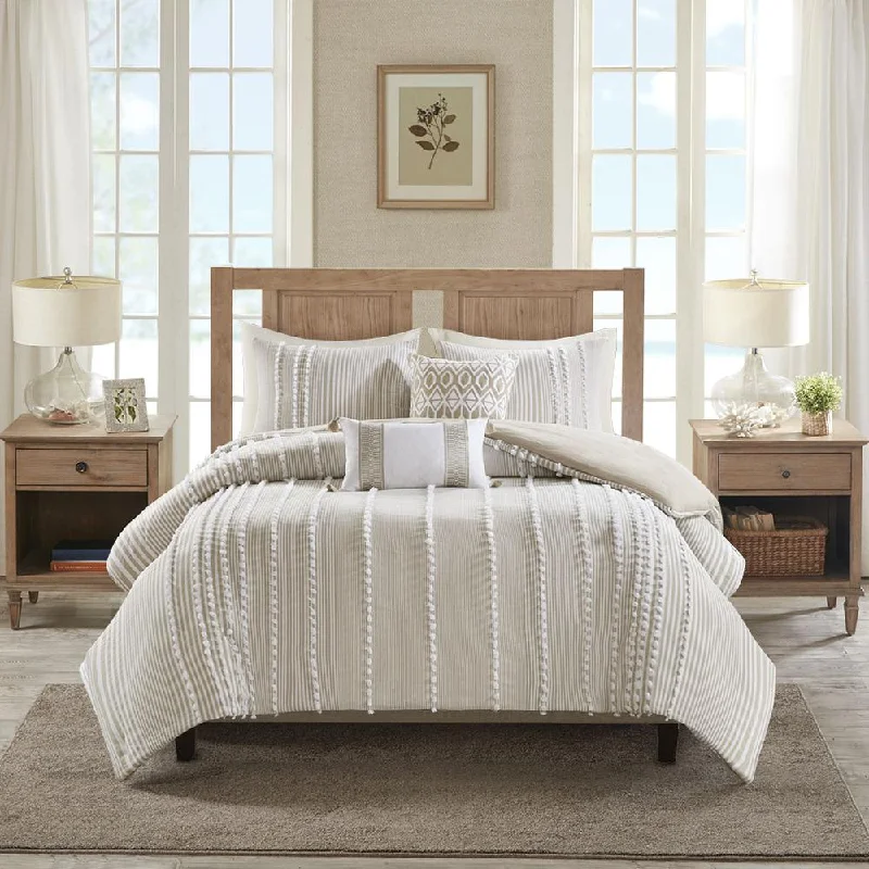 Shop & Save More 100% Cotton Yarn Dyed Anslee Tufted Duvet Cover Mini Set -3 pcs. (Full/Queen) Shop & Save More 100% Cotton Yarn Dyed Anslee Tufted Duvet Cover Mini Set -3 pcs. (Full/Queen)