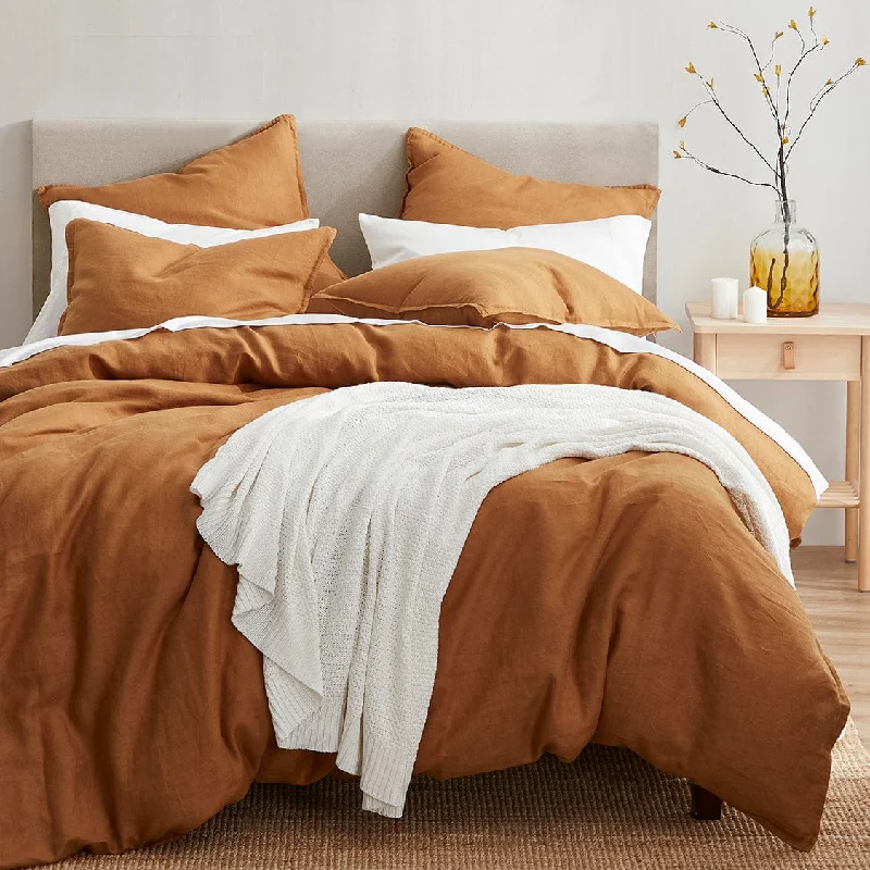 Weekend Special Bargains 100% French Flax Linen Duvet Cover Set