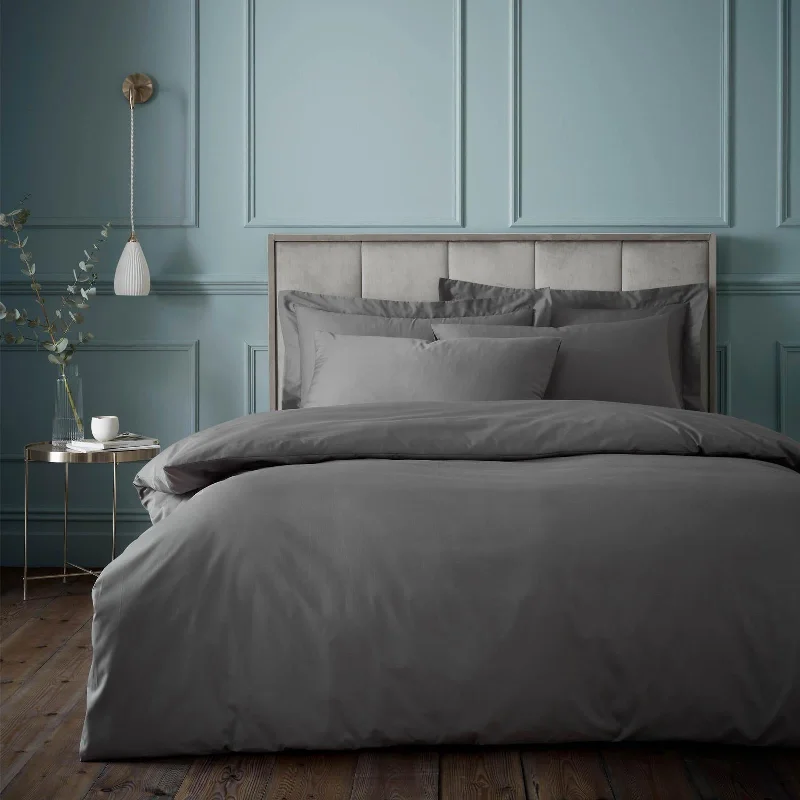 End-of-Season Sale 180TC Egyptian Cotton Charcoal Duvet Cover Set