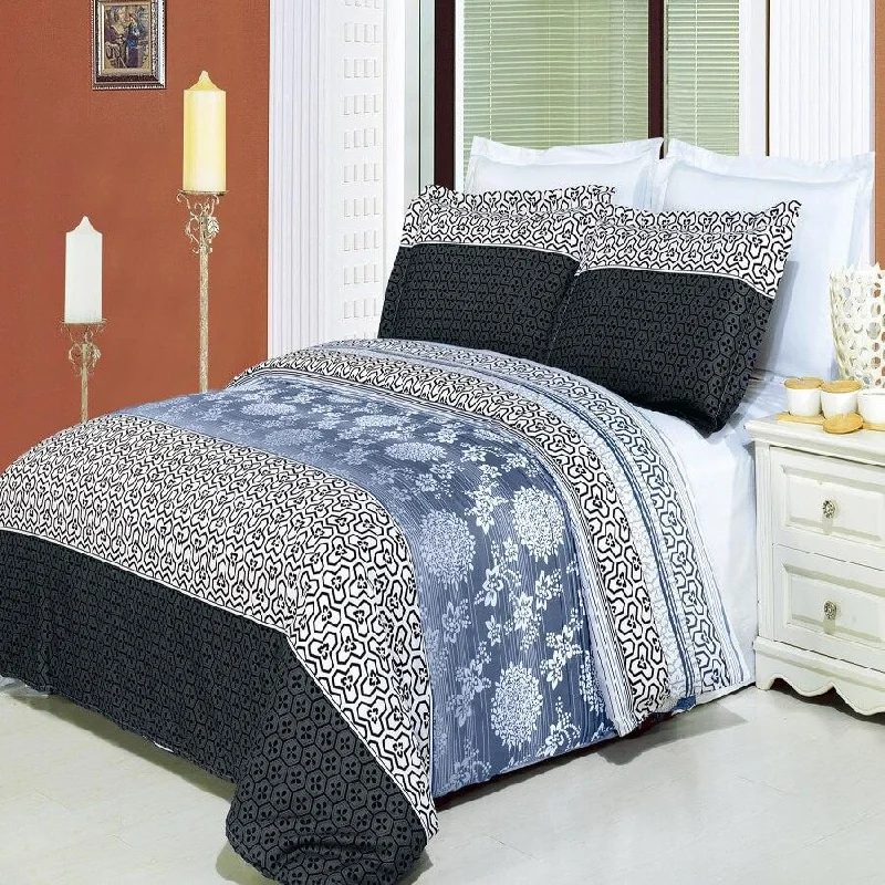 Unseen Savings 3 Piece Lydia Printed 100% Cotton Duvet Cover Set (Full/Queen)