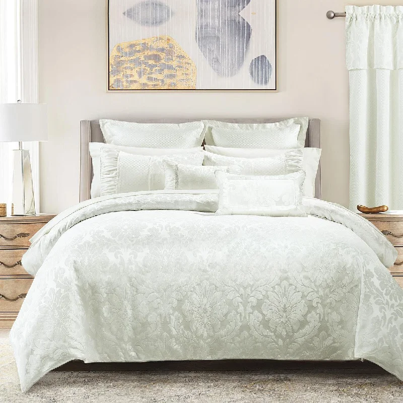 Today's Offer 7 Piece Sara Jacquard Duvet Cover Sets by Royal Hotel