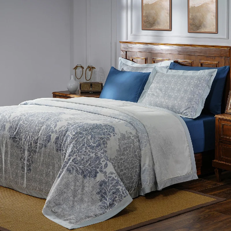 Shop & Save Acanthus Serenity Leisure Lay Print Duvet Cover With Pillow Case
