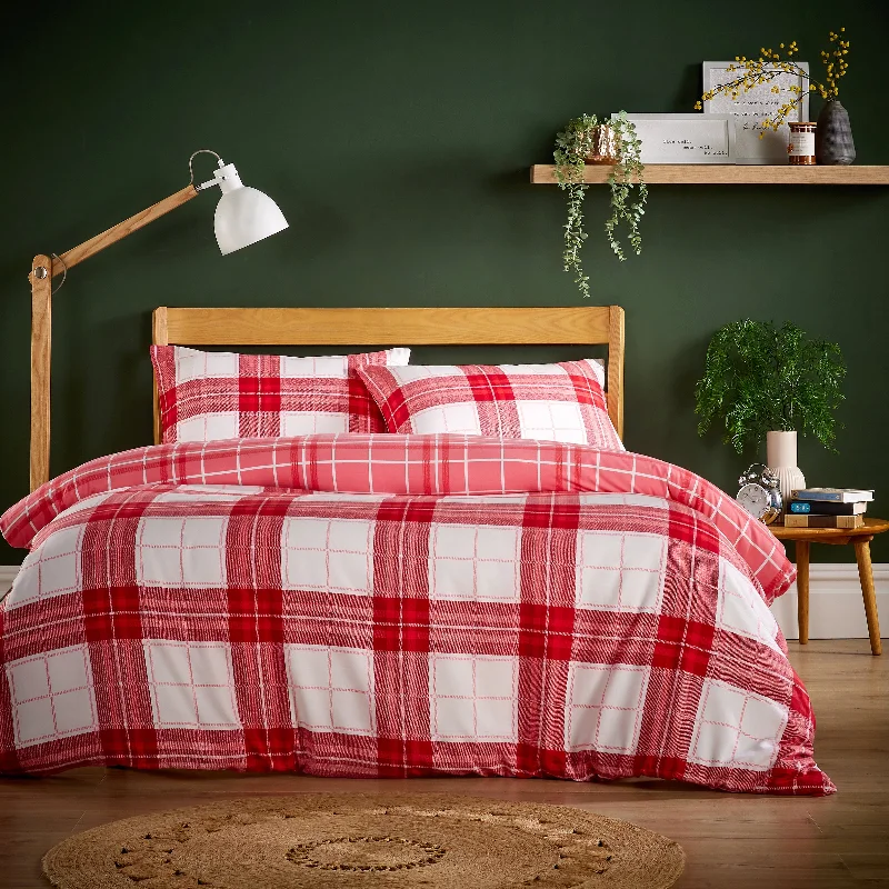 Weekend Shopping Rush Alba Red Super Soft Flannel Duvet Cover Set with Pillowcases Warm & Cosy Quilt Bedding in Multiple Sizes Available by OLIVIA ROCCO Weekend Shopping Rush Alba Red Super Soft Flannel Duvet Cover Set with Pillowcases Warm & Cosy Quilt Bedding in Multiple Sizes Available by OLIVIA ROCCO