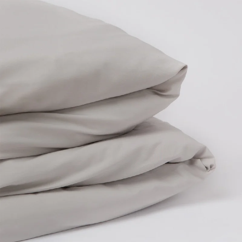 Weekend Deal Rush American Made 100% Cool Flow Cotton Duvet Cover - Silver Smoke
