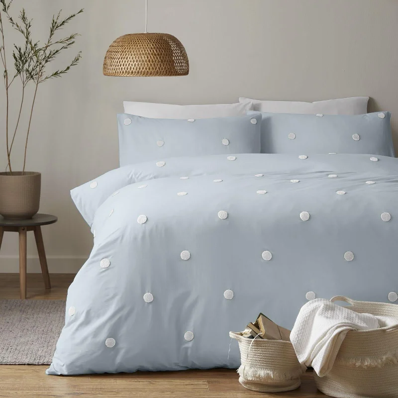 Super Savings Dot Garden Duvet Cover Set Duck Egg