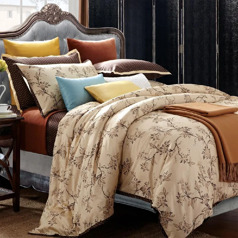 Price Slash Asian Garden 7 Piece Cotton Duvet Cover Set