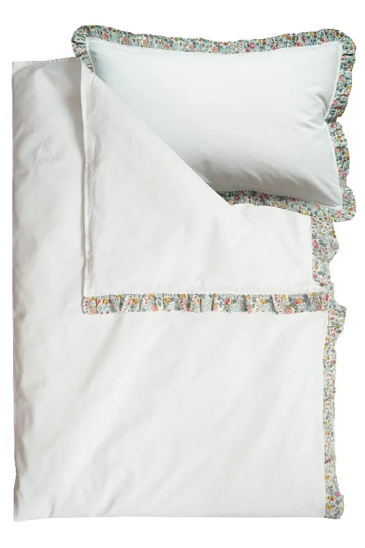 Hot Savings Alert Bedding in White made with Liberty Fabric BETSY GREY