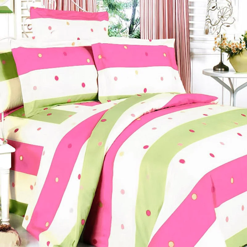 Exclusive Offer Pink Green Polka Dot Striped Teen Girl Bedding Twin Full Queen King Duvet Cover Set Quilt Bedspread or Sheets Exclusive Offer Pink Green Polka Dot Striped Teen Girl Bedding Twin Full Queen King Duvet Cover Set Quilt Bedspread or Sheets