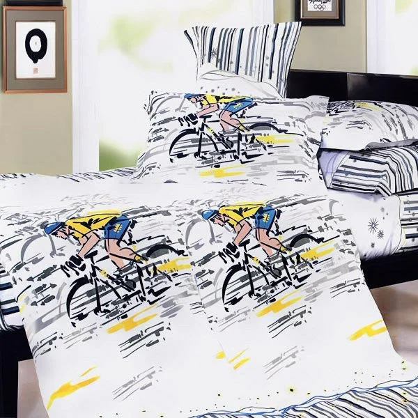 One-Stop Shop Sale Bike / Bicycling Bedding Cotton Duvet Cover Set King Size - Biker on a Bicycle One-Stop Shop Sale Bike / Bicycling Bedding Cotton Duvet Cover Set King Size - Biker on a Bicycle