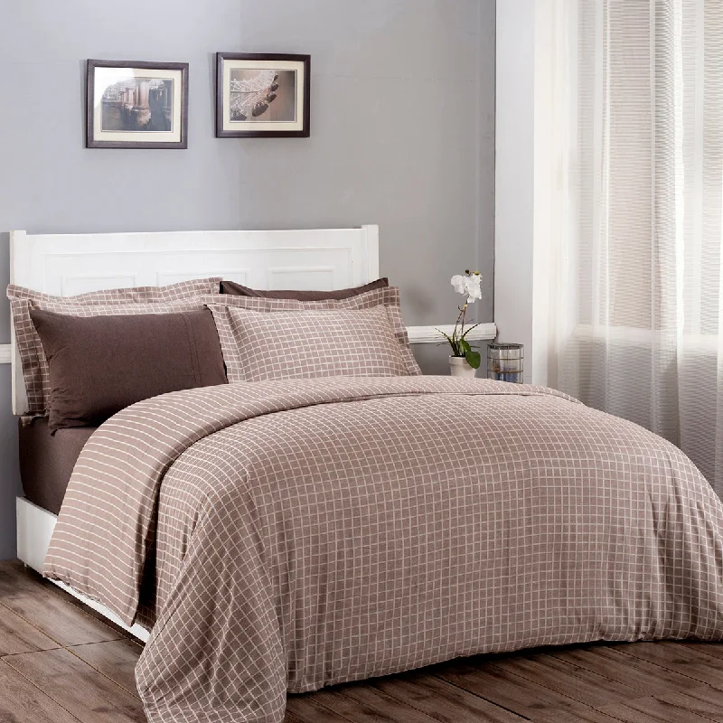 Buy More, Save More Bliss Reversible Made With Egyptian Cotton Ultra Soft Brown Duvet Cover With Pillow Case Buy More, Save More Bliss Reversible Made With Egyptian Cotton Ultra Soft Brown Duvet Cover With Pillow Case