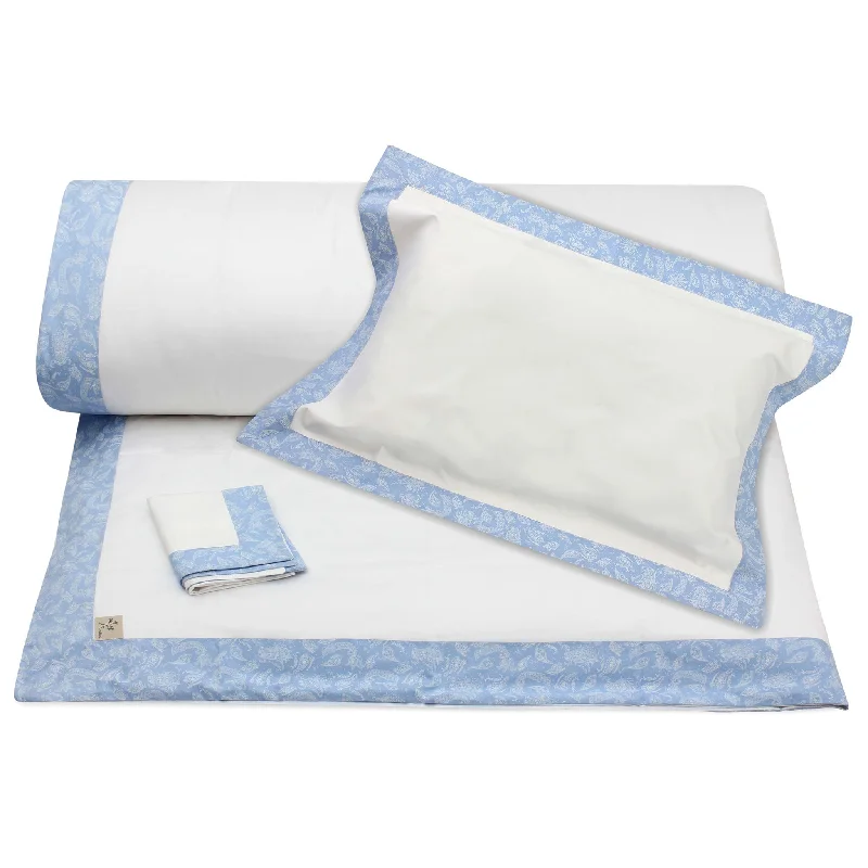 Weekend Flash Sale Blue Paisley Duvet + Pillowcases (600 TC)