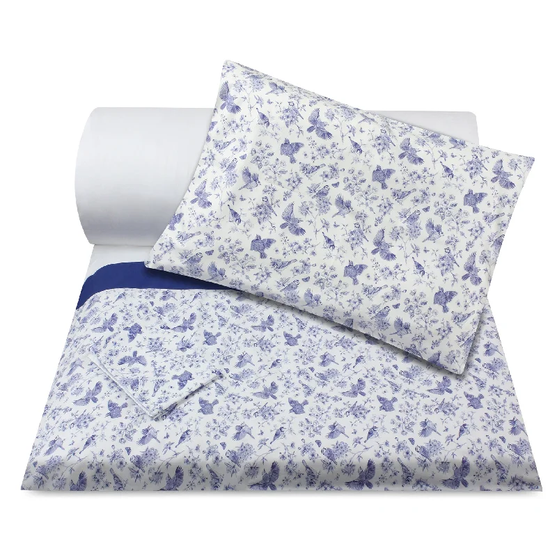 Weekend Price Drop Frenzy Blue Robins Duvet + Pillowcases