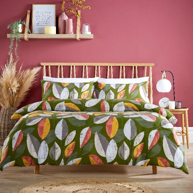 Weekend Specials Galore Bodenham Leaf Print Duvet Cover Bedding Set Ultra Soft Cotton Blend Fade & Shrink Resistant Includes Quilt Cover & Pillowcases Single Double & King Sizes by OLIVIA ROCCO Weekend Specials Galore Bodenham Leaf Print Duvet Cover Bedding Set Ultra Soft Cotton Blend Fade & Shrink Resistant Includes Quilt Cover & Pillowcases Single Double & King Sizes by OLIVIA ROCCO