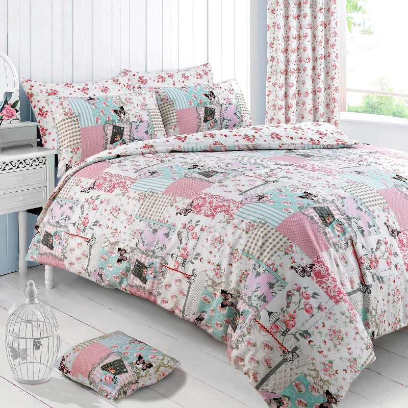 Hurry, Don’t Miss Out Velosso Boutique Floral Pink Vintage Patchwork Duvet Cover & Pillowcase Set Hurry, Don’t Miss Out Velosso Boutique Floral Pink Vintage Patchwork Duvet Cover & Pillowcase Set