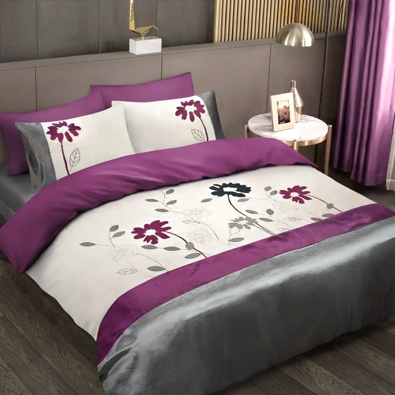 Flash Sale Intimates Breeze Floral Embroidered Duvet Cover & Pillowcase Set