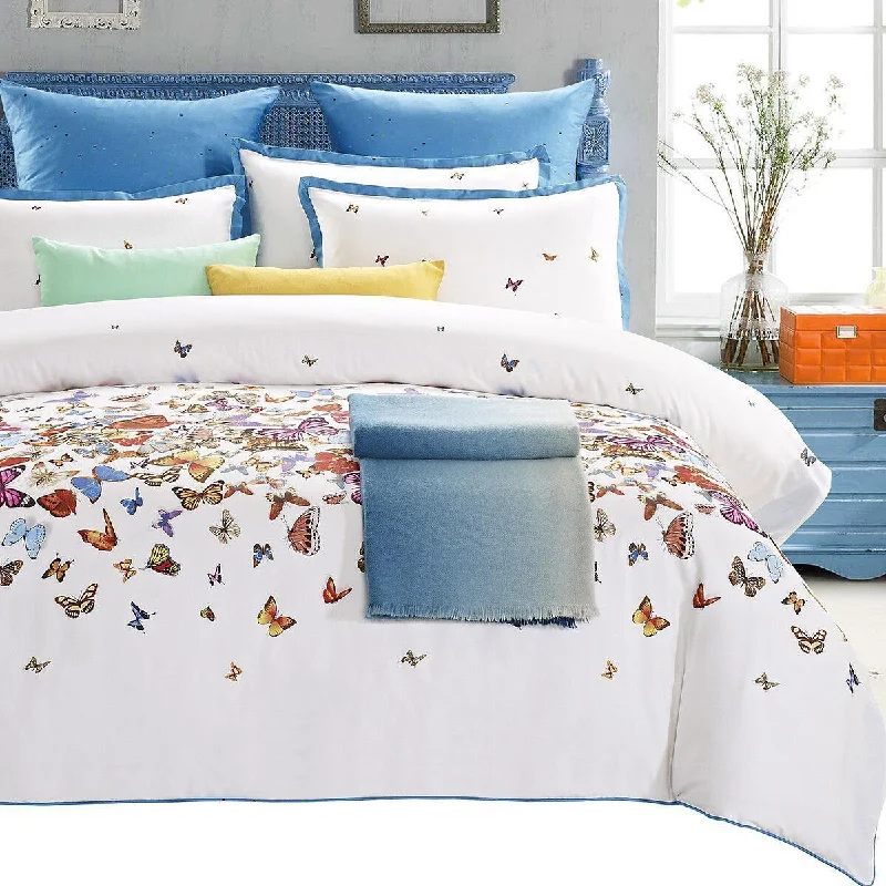 Massive Sale Event Butterfly 7 Piece Cotton Duvet Cover Set