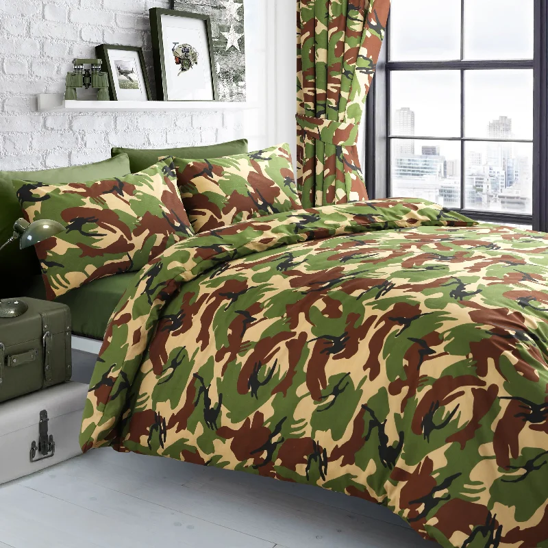 Today’s Flash Sale Velosso Green Camouflage Duvet Cover & Pillowcase Set