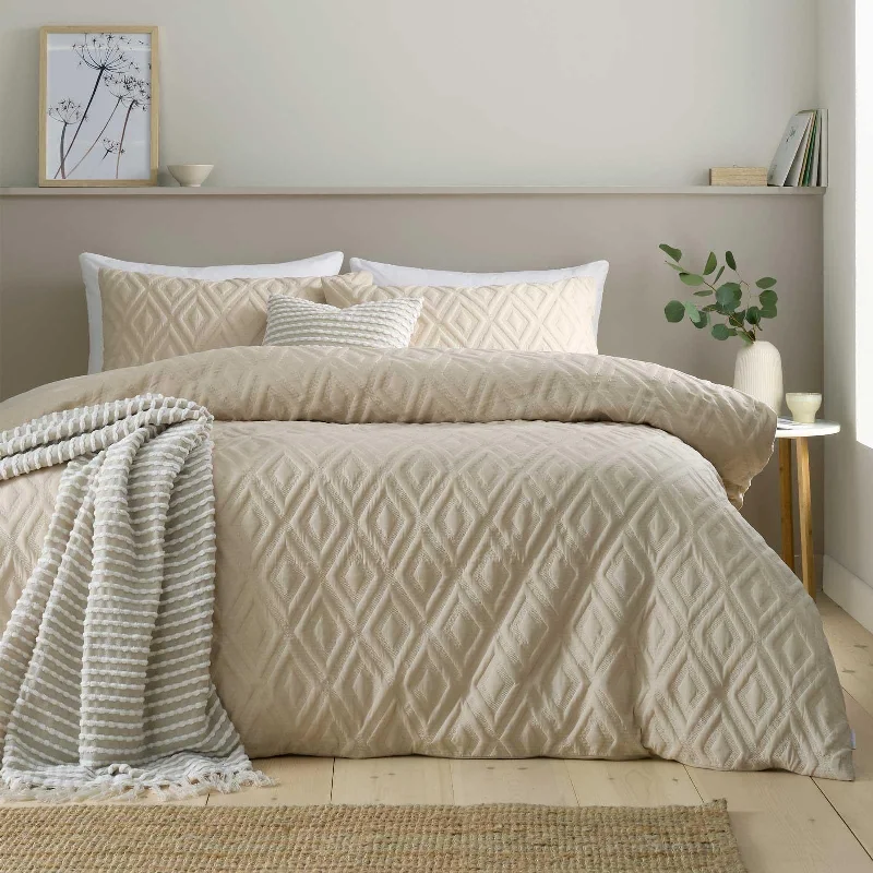 Super Price Drop Jacob Geo Duvet Cover Set Natural