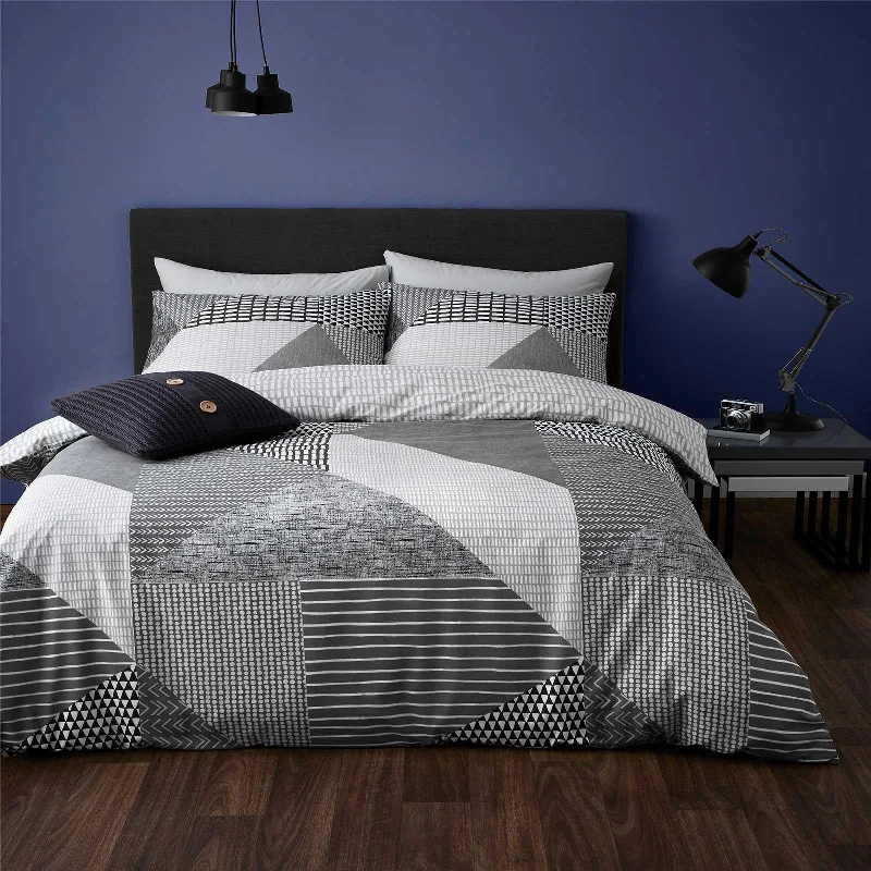 Weekend Steals Await Larsson Geo Duvet Cover Set Grey