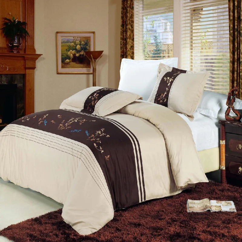 Weekend Offers Galore Celeste Cotton Embroidered Duvet Cover Sets