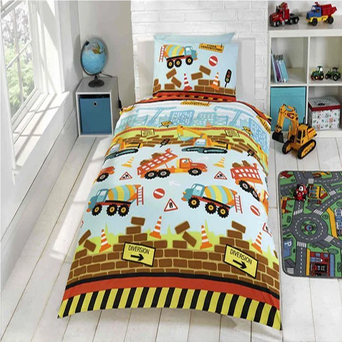 Weekend Savings Bonanza Construction Zone Trucks Kids Bedding Twin Duvet Cover / Comforter Cover Set Weekend Savings Bonanza Construction Zone Trucks Kids Bedding Twin Duvet Cover / Comforter Cover Set