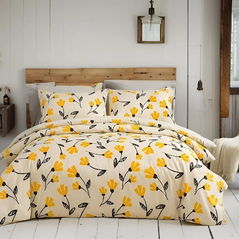 Sale Alert DaDa Bedding Yellow Fleur Floral Golden Orange Ivory Duvet Cover Set w/ Pillow Cases (18112) Sale Alert DaDa Bedding Yellow Fleur Floral Golden Orange Ivory Duvet Cover Set w/ Pillow Cases (18112)
