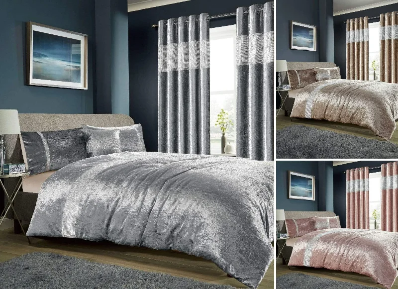 Weekend Shopping Madness Diamante Crushed Velvet Duvet Set Breathable Luxurious OEKO-TEX Certified Bedding in Double King Super King Sizes Available in Silver Champagne Blush Pink by OLIVIA ROCCO Weekend Shopping Madness Diamante Crushed Velvet Duvet Set Breathable Luxurious OEKO-TEX Certified Bedding in Double King Super King Sizes Available in Silver Champagne Blush Pink by OLIVIA ROCCO