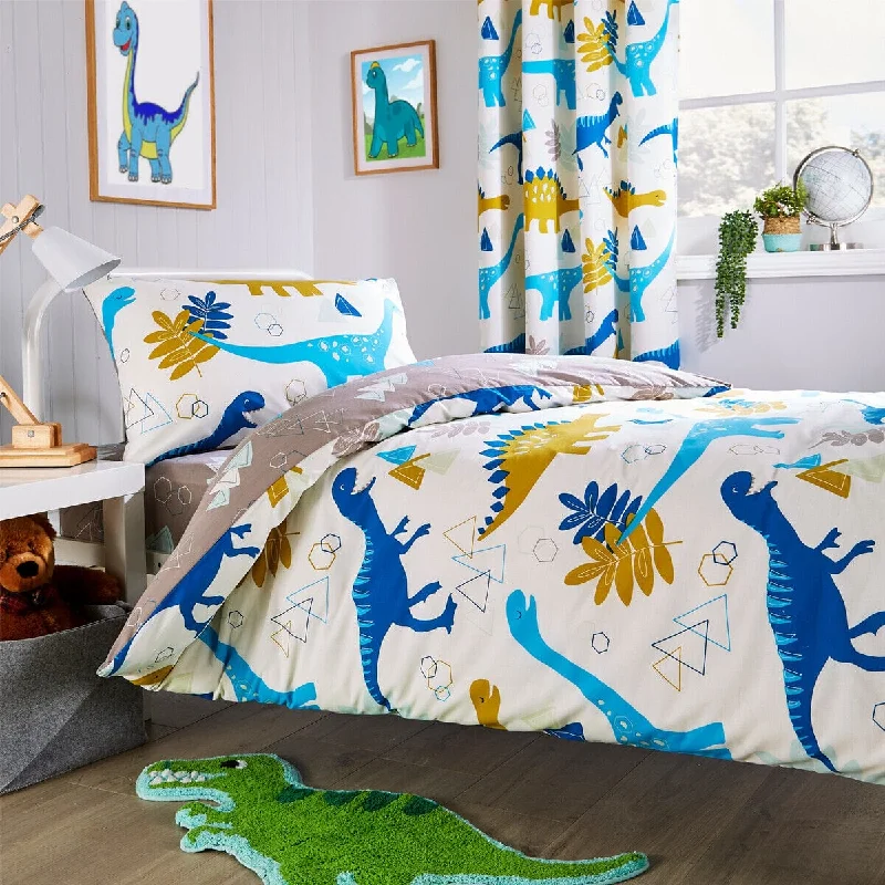 Weekend Buy More Save More Dinosaur Kids Bedding Set Soft Cotton Blend Duvet Cover with Pillowcases & Optional Curtains for Boys and Girls Single and Double Sizes by OLIVIA ROCCO Weekend Buy More Save More Dinosaur Kids Bedding Set Soft Cotton Blend Duvet Cover with Pillowcases & Optional Curtains for Boys and Girls Single and Double Sizes by OLIVIA ROCCO