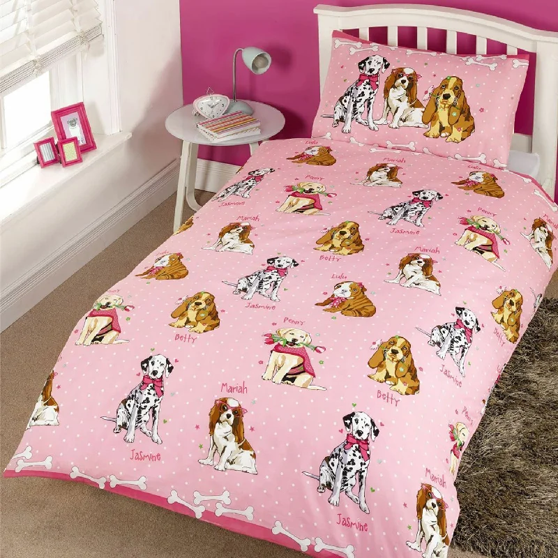 Hot Sale Items Glamorous Doggies Puppy Dogs Pink Toddler or Twin Girl Bedding Duvet / Comforter Cover Bed Set Hot Sale Items Glamorous Doggies Puppy Dogs Pink Toddler or Twin Girl Bedding Duvet / Comforter Cover Bed Set