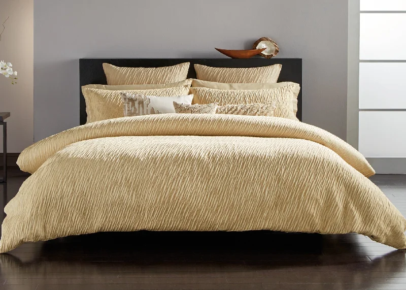 Weekend Only Deals Donna Karan "Gold Dust" Duvet Cover and Pillowcase