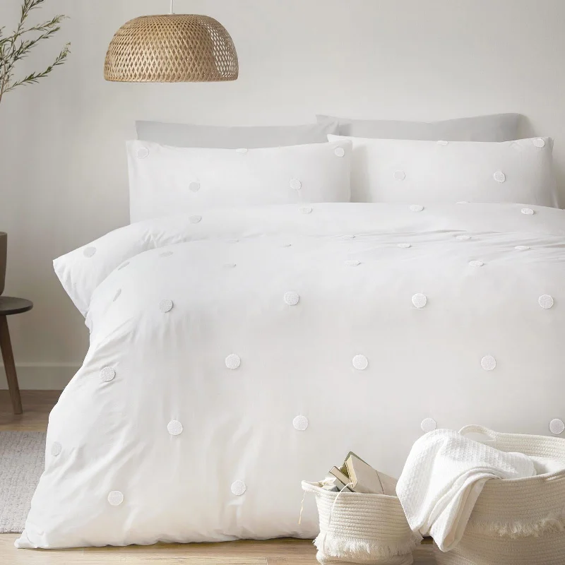 Limited-Time Deal Dot Garden Duvet Cover Set White