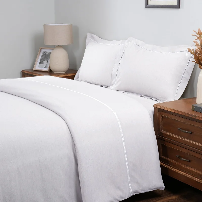 Hot Picks Emmie Made With Egyption Cotton Ultra Soft White Duvet Cover with Pillow Case Hot Picks Emmie Made With Egyption Cotton Ultra Soft White Duvet Cover with Pillow Case