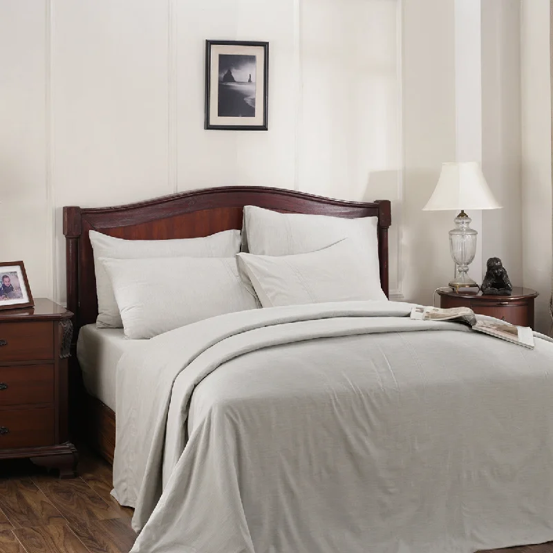 Limited Stock Emmie Reversible Made With Egyptian Cotton Ultra Soft Soft Grey Duvet Cover with Pillow Case Limited Stock Emmie Reversible Made With Egyptian Cotton Ultra Soft Soft Grey Duvet Cover with Pillow Case