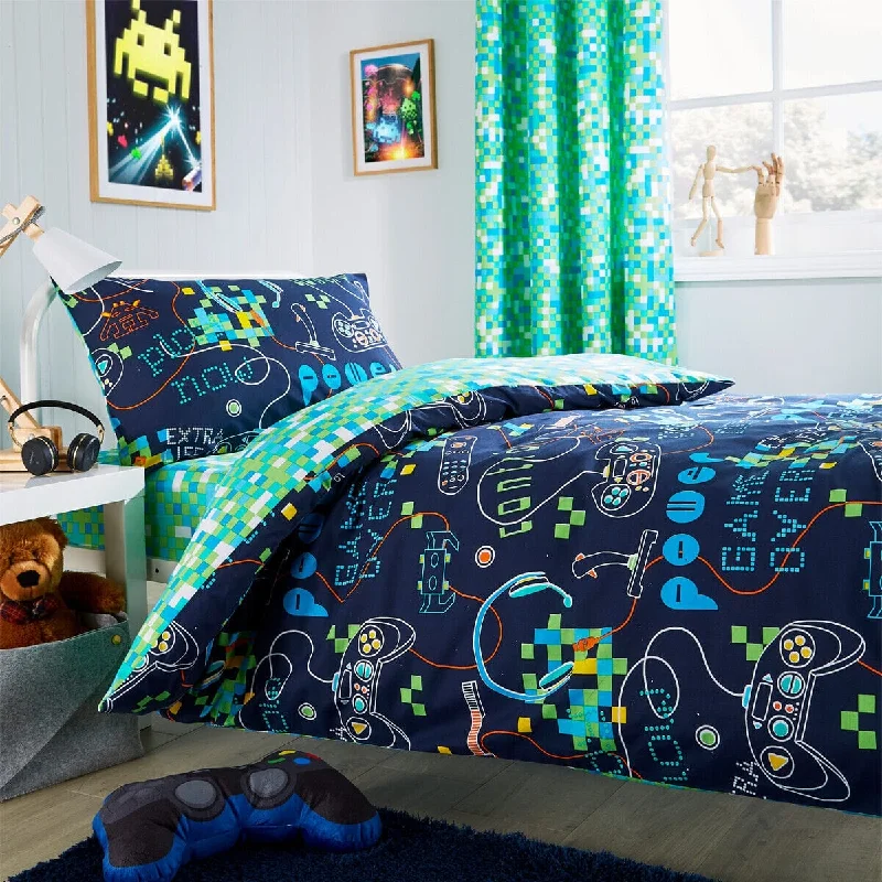 Weekend Shopping Extravaganza Gamer Kids Duvet Cover Set Durable Cotton Blend Bedding with Pillowcases for Boys and Girls Vibrant Bedroom Decor by OLIVIA ROCCO Weekend Shopping Extravaganza Gamer Kids Duvet Cover Set Durable Cotton Blend Bedding with Pillowcases for Boys and Girls Vibrant Bedroom Decor by OLIVIA ROCCO
