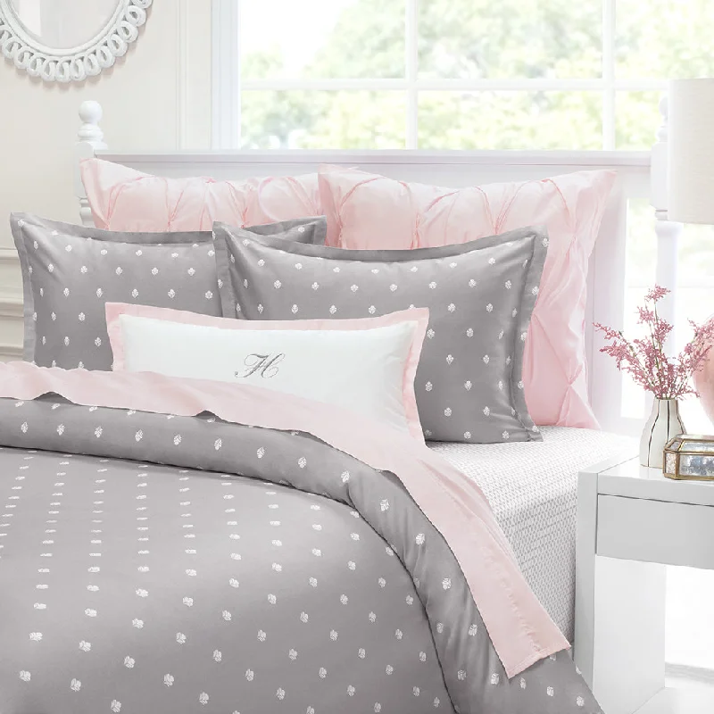 Weekend Shopping Madness Grey Flora Duvet Cover
