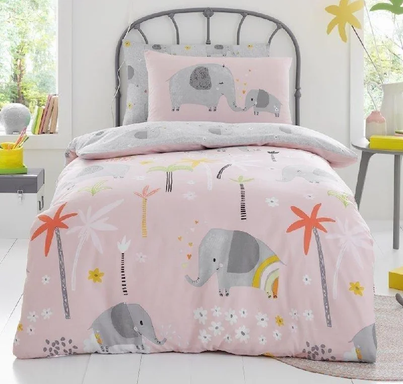 Best Price Ever Pink Grey Friendly Elephants Twin Kids Bedding Duvet / Comforter Cover Little Girl Bed or Sheet Set Best Price Ever Pink Grey Friendly Elephants Twin Kids Bedding Duvet / Comforter Cover Little Girl Bed or Sheet Set