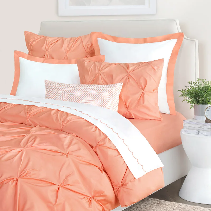 Shop & Save Today Guava Valencia Pintuck Duvet Cover