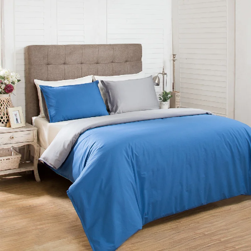 Exclusive Flash Sale Hannah Percale 100% Cotton Reversible Easy Care Blue Tide/Wild Dove Duvet Cover with Pillow Case Exclusive Flash Sale Hannah Percale 100% Cotton Reversible Easy Care Blue Tide/Wild Dove Duvet Cover with Pillow Case