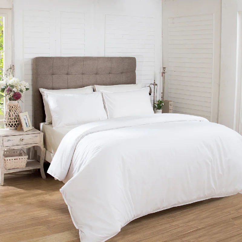 Massive Sale Event Hannah Percale 100% Cotton Reversible Easy Care White/White Duvet Cover with Pillow Case Massive Sale Event Hannah Percale 100% Cotton Reversible Easy Care White/White Duvet Cover with Pillow Case