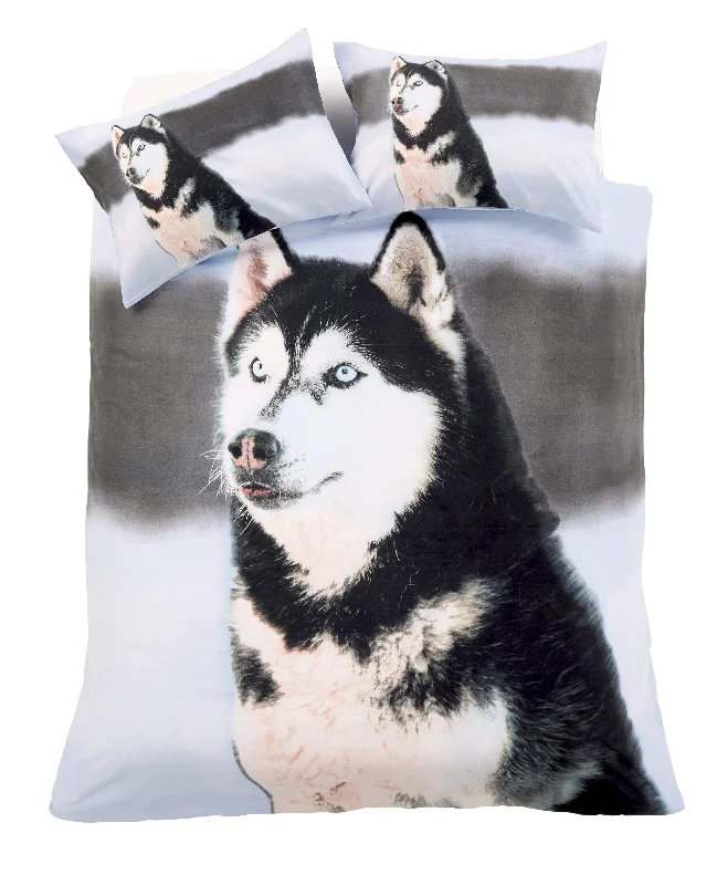 Weekend Sale Frenzy Huskey 3D Photo Panel Duvet Set Cotton-Rich Bedding OEKO-TEX Certified Quilt Cover with Pillowcases in Various Colours and Sizes by OLIVIA ROCCO Weekend Sale Frenzy Huskey 3D Photo Panel Duvet Set Cotton-Rich Bedding OEKO-TEX Certified Quilt Cover with Pillowcases in Various Colours and Sizes by OLIVIA ROCCO