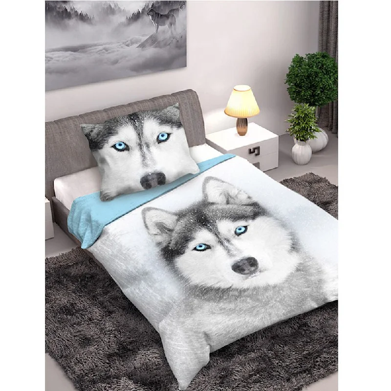 Weekend Offers and Savings Photo Real Husky Dog Bedding Twin Duvet Cover / Comforter Cover Set