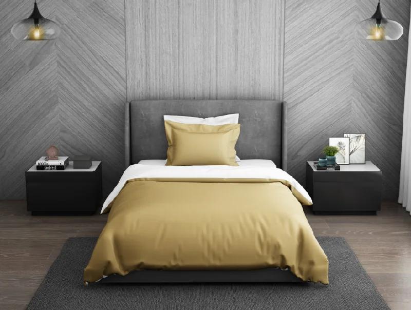 Weekend Special Bargains Solid Champagne Gold - Gold 100% Cotton Single Duvet Cover - Hygro By Spaces Weekend Special Bargains Solid Champagne Gold - Gold 100% Cotton Single Duvet Cover - Hygro By Spaces