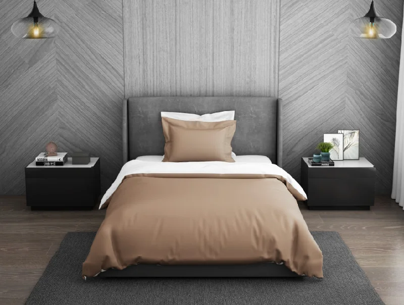 Weekend Markdowns Solid Mapsuger - Light Brown 100% Cotton Single Duvet Cover - Hygro By Spaces Weekend Markdowns Solid Mapsuger - Light Brown 100% Cotton Single Duvet Cover - Hygro By Spaces