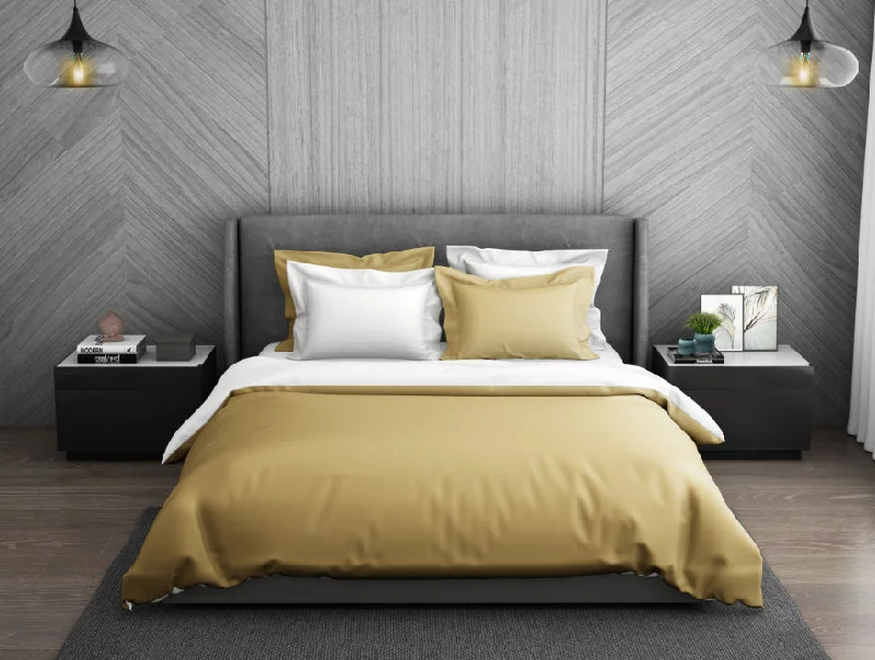 Weekend Only Deals Solid Champagne Gold - Gold 100% Cotton Double Duvet Cover - Hygro By Spaces Weekend Only Deals Solid Champagne Gold - Gold 100% Cotton Double Duvet Cover - Hygro By Spaces