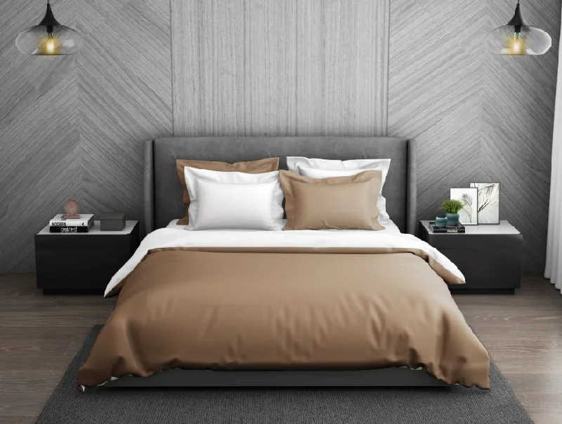 Weekend Deal Fever Solid Maple Sugar - Light Brown 100% Cotton Double Duvet Cover - Hygro By Spaces Weekend Deal Fever Solid Maple Sugar - Light Brown 100% Cotton Double Duvet Cover - Hygro By Spaces